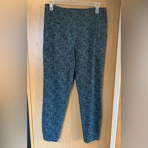 Blue and black leggings